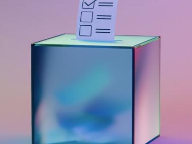 Boks med en valgseddel